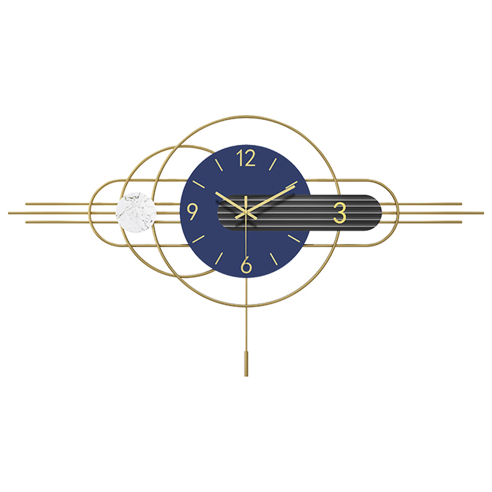 Bluish Modern Metal Wall Clock