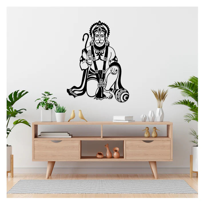 Lord Hanuman Hindu Deity Metal Wall Art