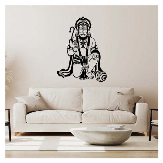 Lord Hanuman Hindu Deity Metal Wall Art