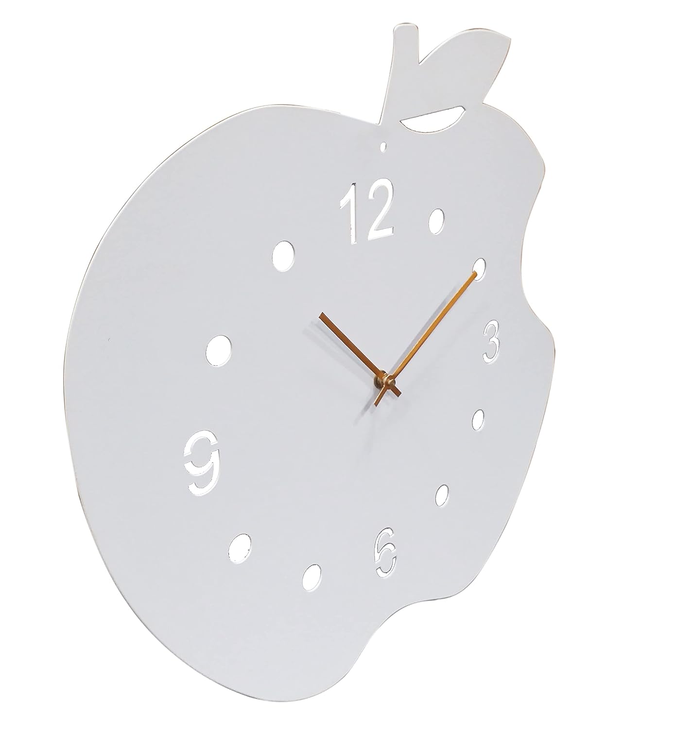 Adam's Apple Metal Wall Clock 16"; White