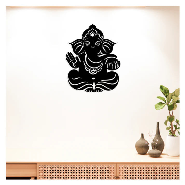 Lord Ganesh Hindu Deity Metal Wall Art