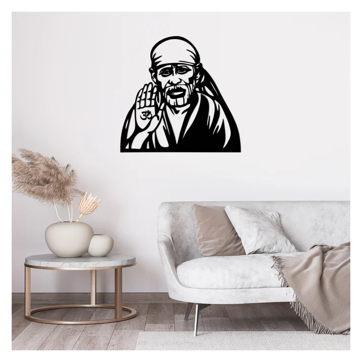 Sai Baba Metal Wall Art