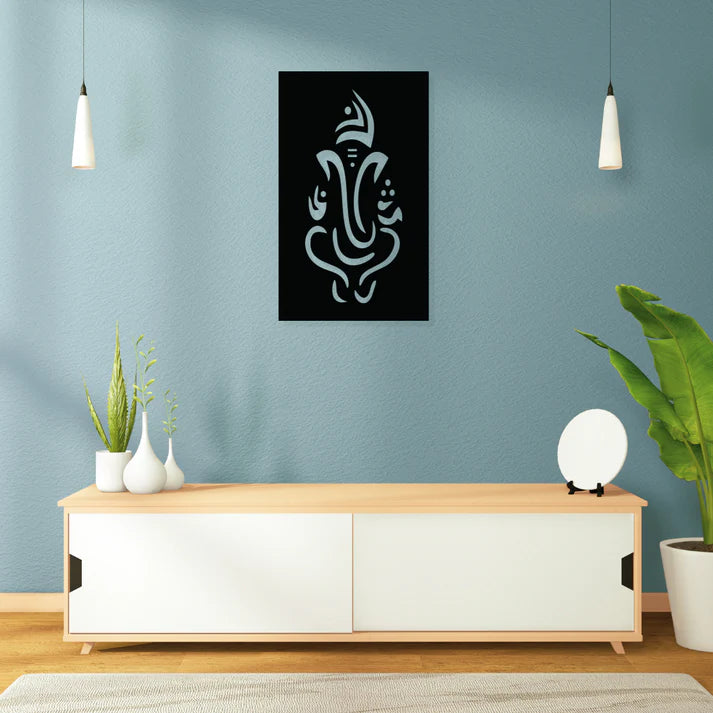 Ganesh Deity Metal Wall Art