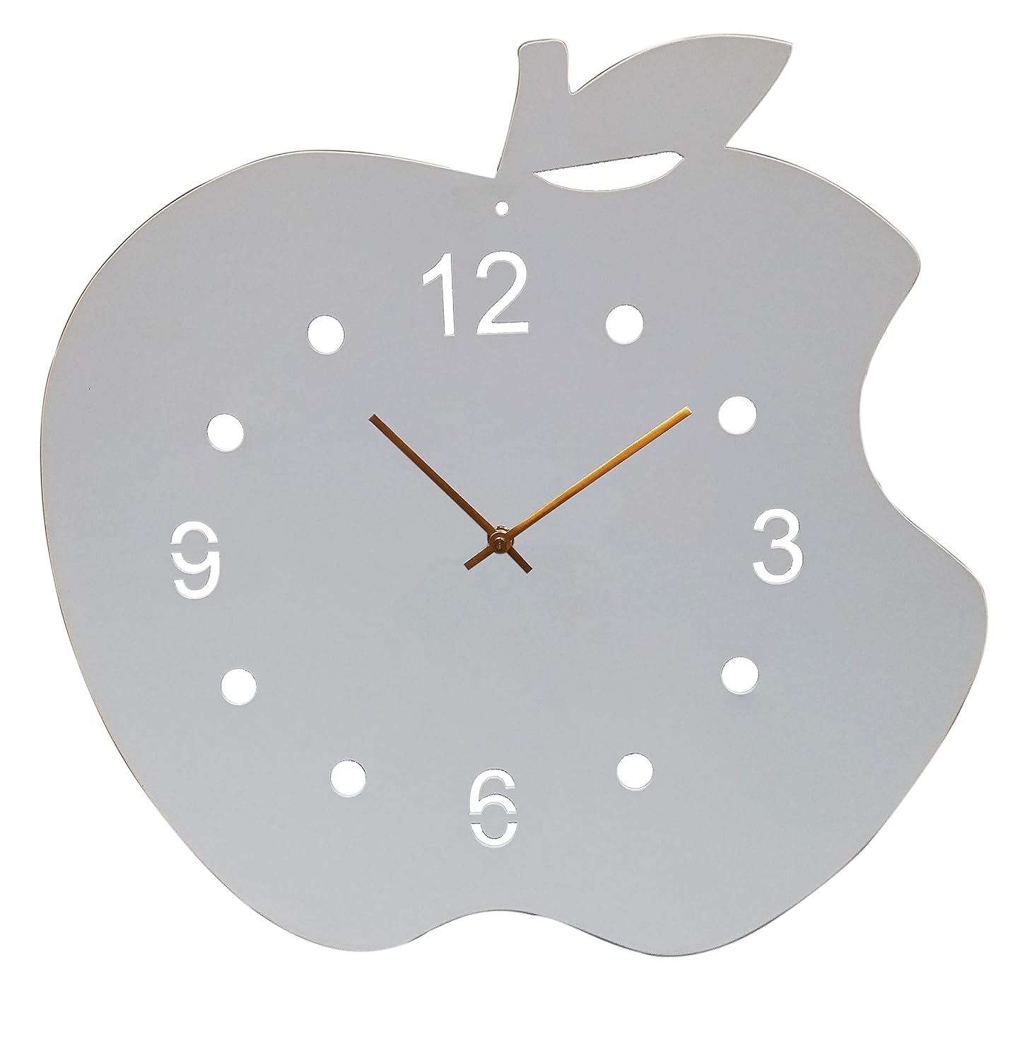 Adam's Apple Metal Wall Clock 16"; White