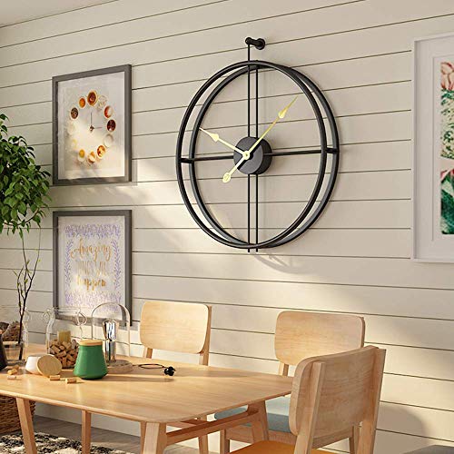 Floral Design Metal Wall Clock Decor