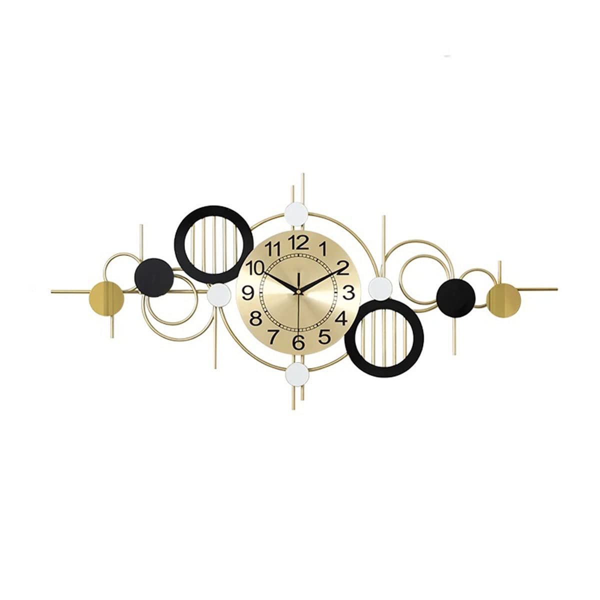 Floral Design Metal Wall Clock Decor