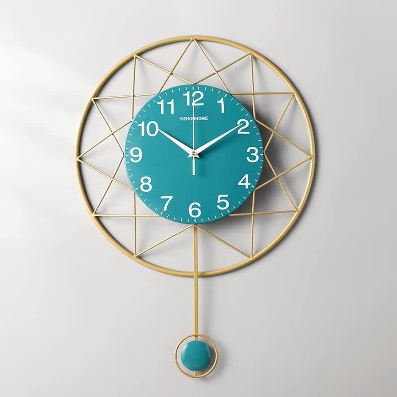 Floral Design Metal Wall Clock Decor