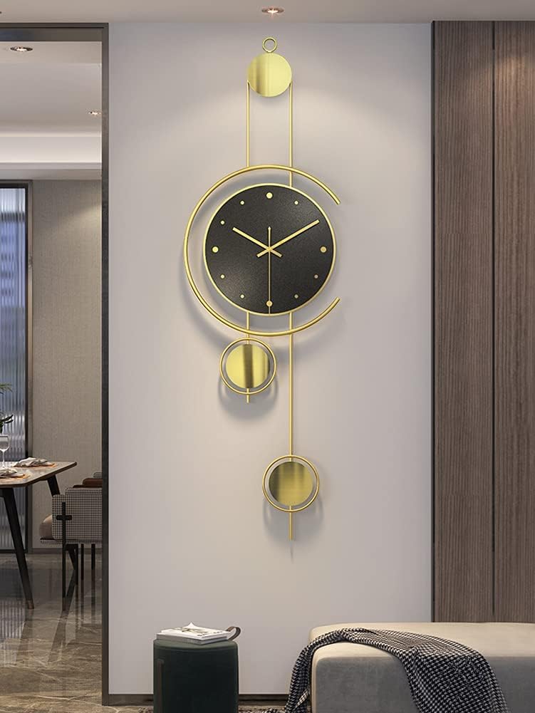 Floral Design Metal Wall Clock Decor