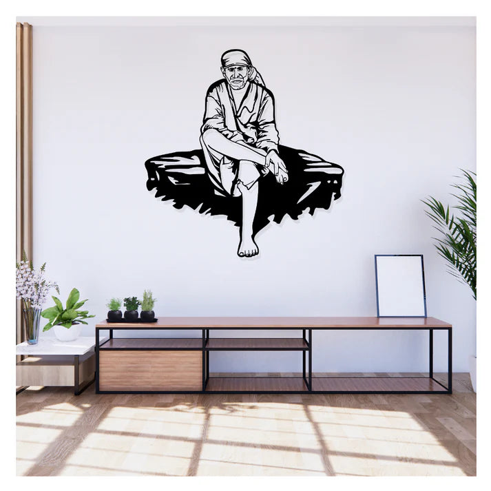 Om Sai Baba Metal Wall Art