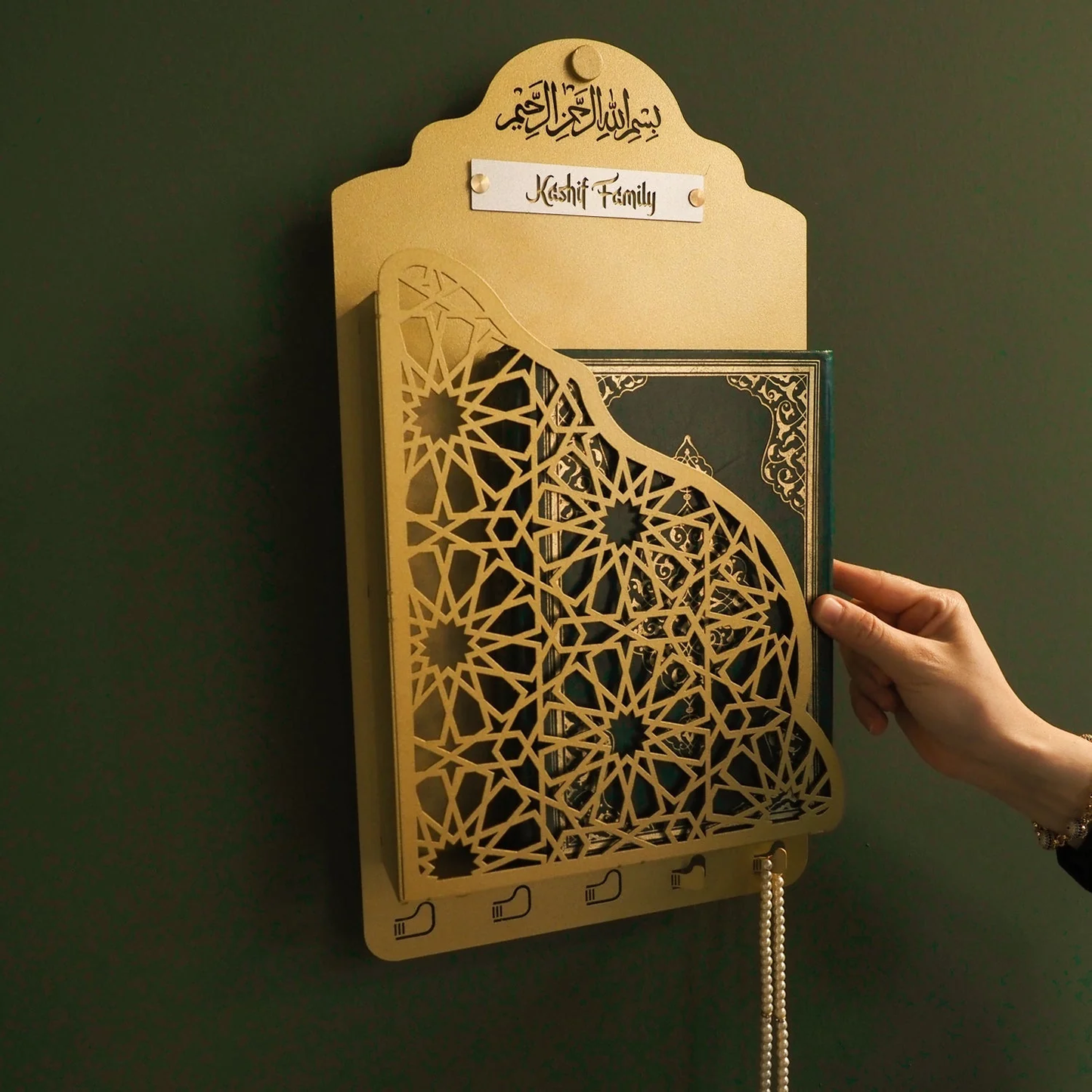 Golden Quran Holder