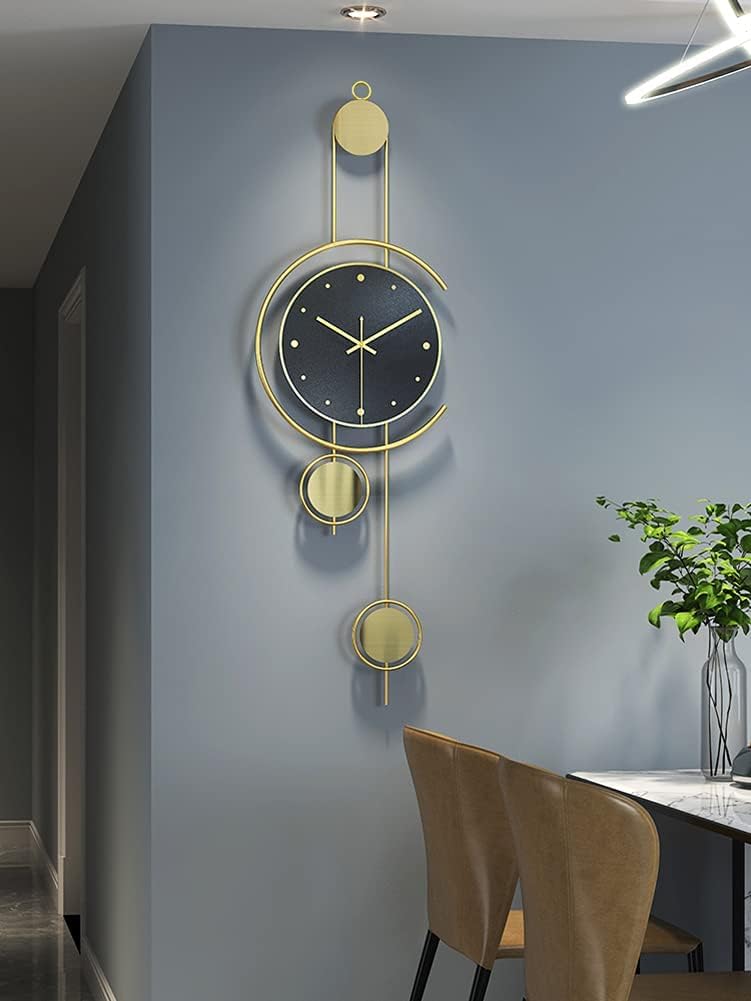 Floral Design Metal Wall Clock Decor