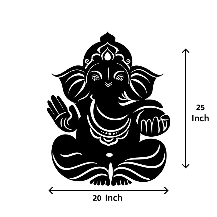 Lord Ganesh Hindu Deity Metal Wall Art